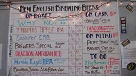 New English Brewing Beer Menu March 2014