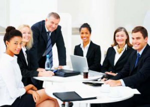 business people working waiting for limousine transportation