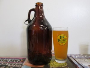 half gallon glass growler bottle