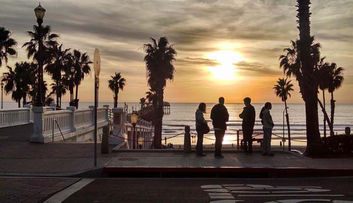 Sunset at Oceanside, Calif. Pier