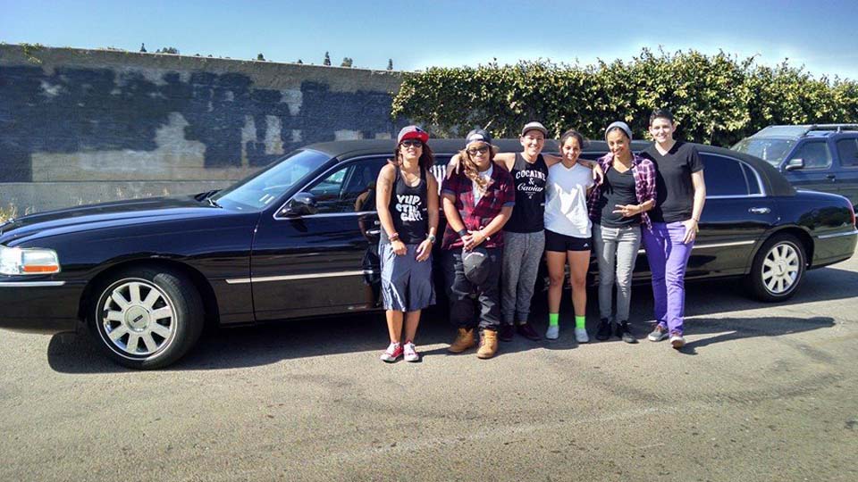 6 Friends with Black Limo in San Diego, California