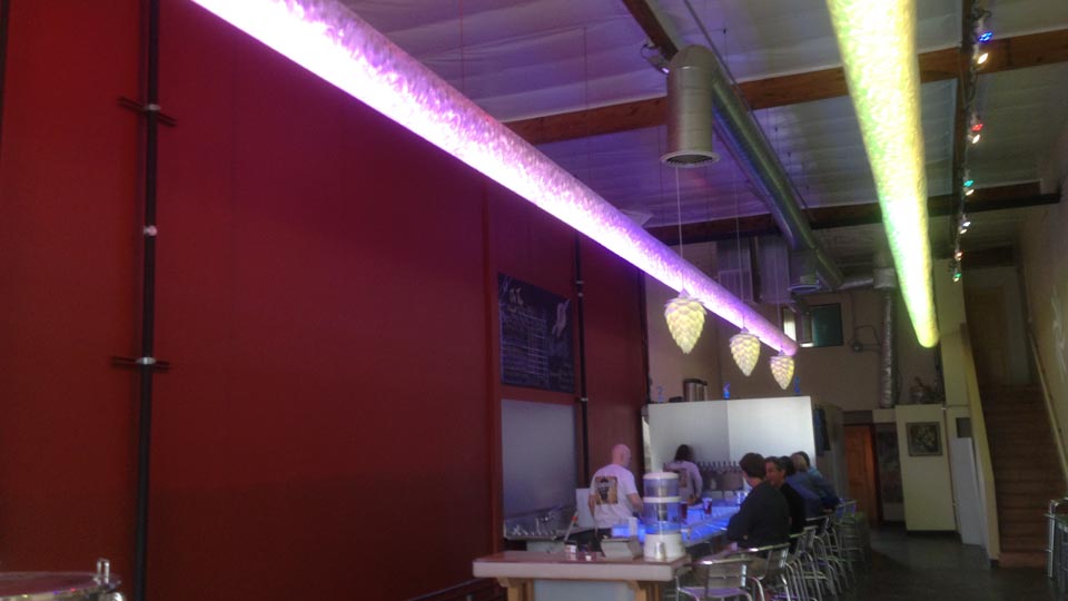 Beautiful Lighting Inside Kilowatt Brewing