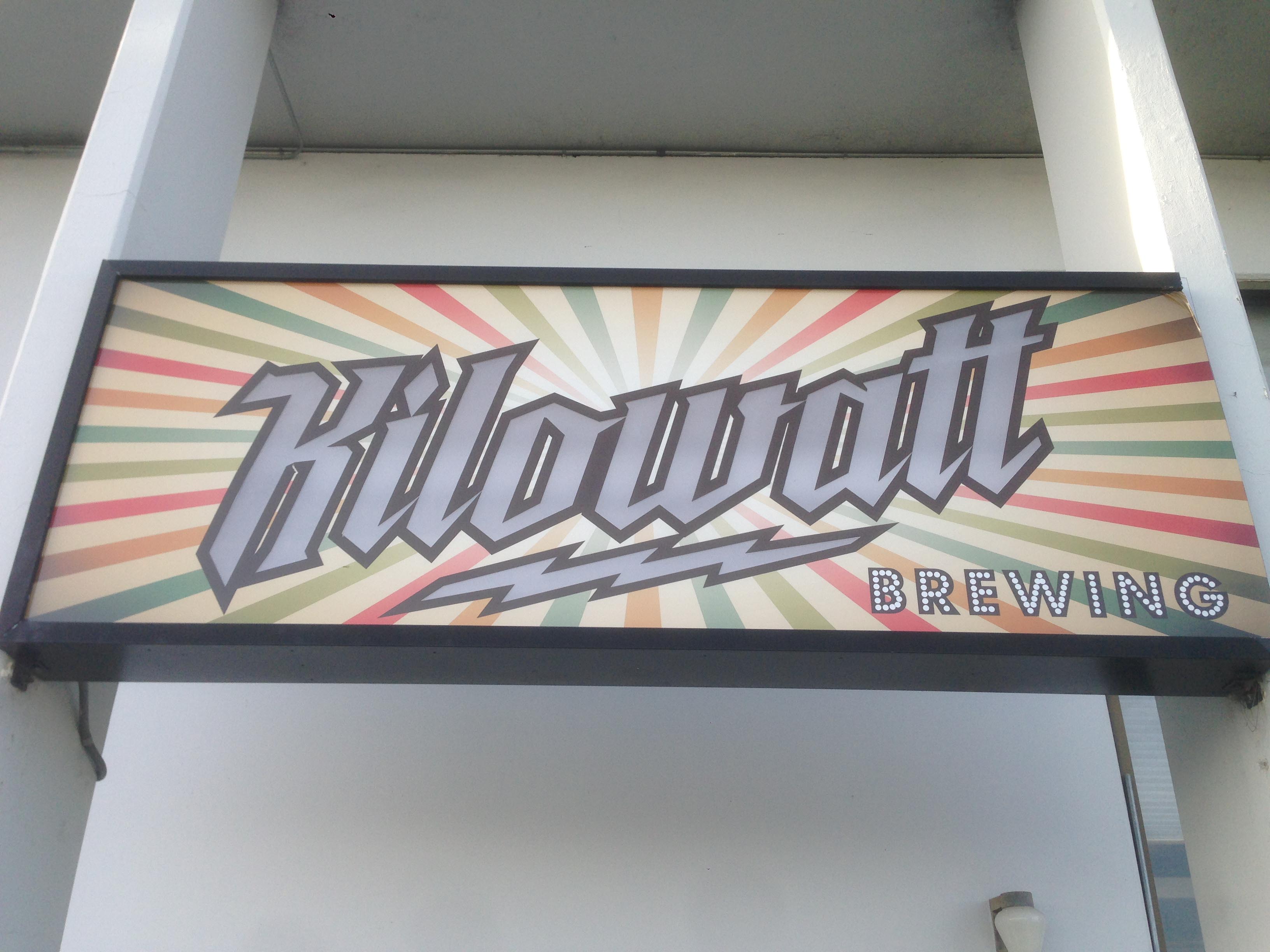 Kilowatt Brewing Exterior Signage