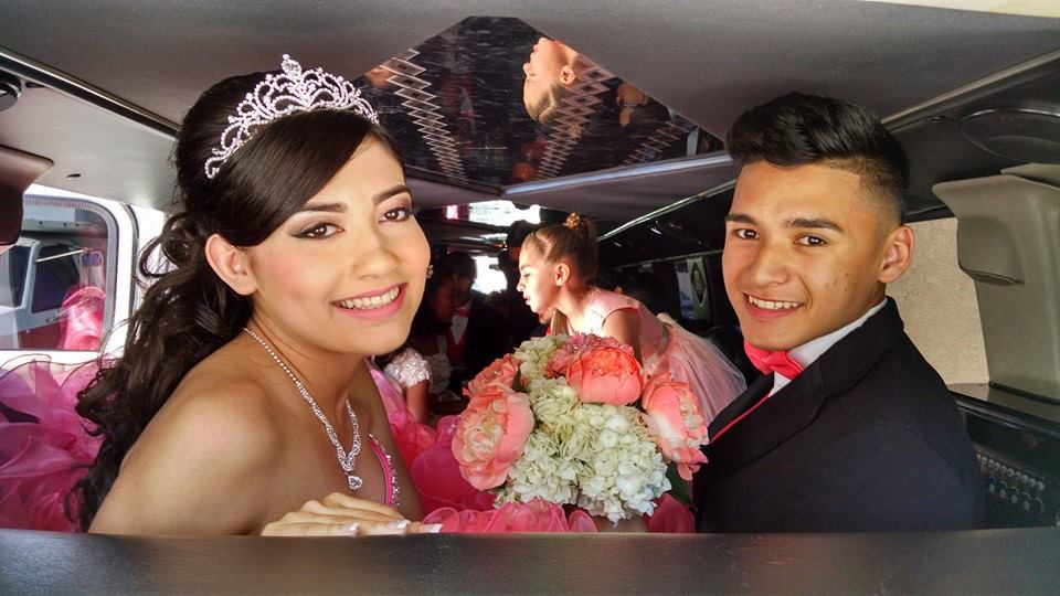 young san diego woman and friends in a limousine