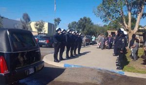san diego police honor guard and hearse clairemont mortuary