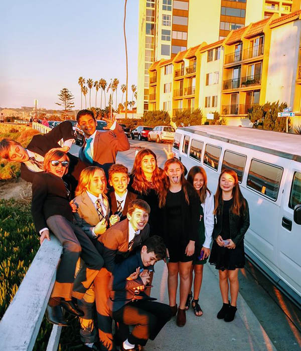 National League of Junior Cotillions San Diego Chapter 2020 graduating class hummer limousine transportation